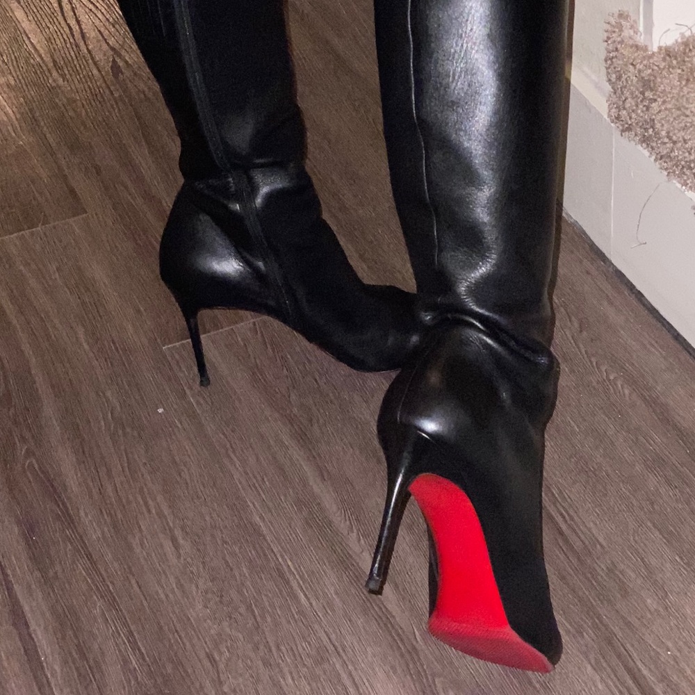 CHRISTIAN LOUBOUTIN Black Knee High Boots Sz 10/40